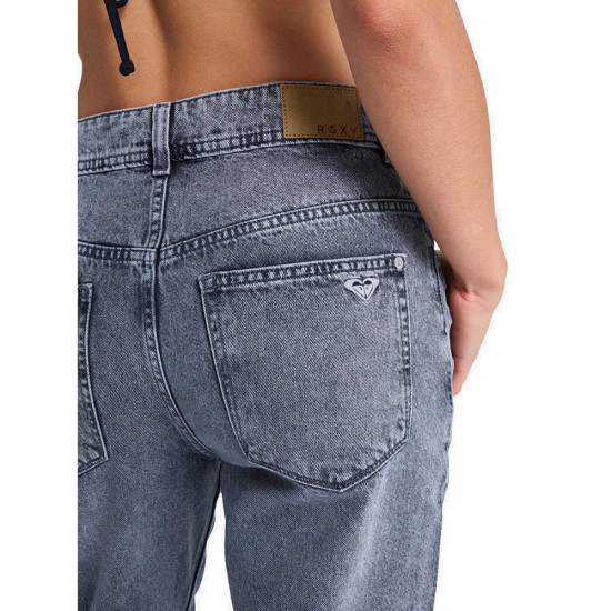 Roxy Γυναικείο παντελόνι Patti Straight Mid Grey - Straight Denim Jeans